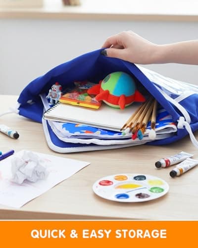 Airplane Tray Table Cover with Pocket Organizer & Tablet Pocket, Kids 1-5 — view 6