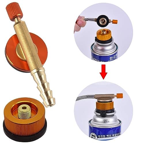 Valve Caps Camping Gas Refill Adapter for Butane Canister, 2 Piece Set — view 4