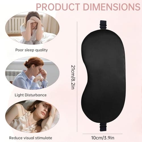 2-Pack Blackout Sleep Mask, Silk-Like Zero Pressure Eye Mask — view 2