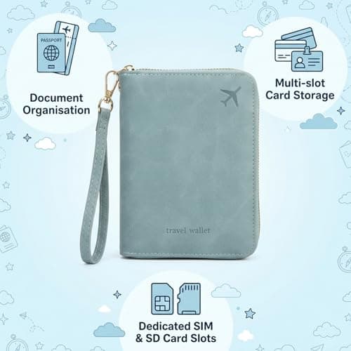ZPLASK 1PC Passport Holder, Passport Holder Travel Wallet, Lightweight Passport Cover, Portable Secure Document Organiser, Practical Passport Wallet for Daily and Travel Use — view 4