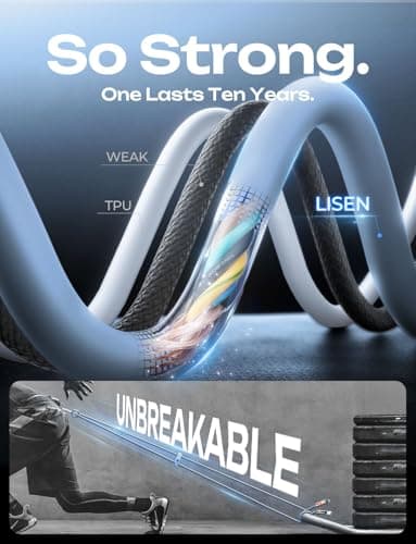 LISEN iPhone Cords Fast Charging 6 FT, 4 in 1 Charging Cable with Light, USB A/C to C/L Multi Charging Cable for iPhone 16 15 14 Pro Max/MacBook/iPad Pro/SamSungS25, Sky Blue iPhone Cord — view 5
