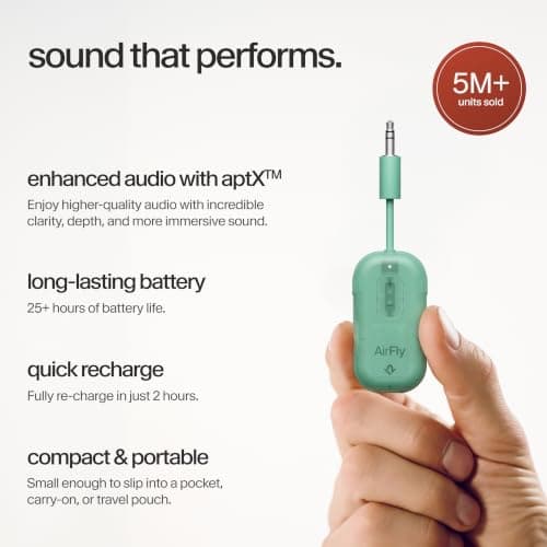 Twelve South AirFly Pro 2, Bluetooth Adapter, Pair 2 AirPods, Mint Ice — view 4
