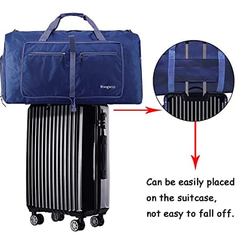 ehsbuy 60L Foldable Travel Duffle Bags for Men Women Large Holdall Waterproof Overnight Weekend Bags for Gym Luggage — view 4