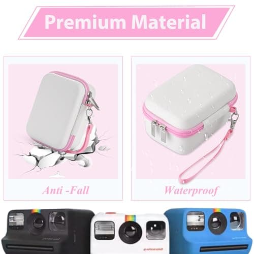 TUNYINSH Case for Polaroid Go Generation 2/ Polaroid Go Mini Instant Camera, Travel Storage Bag for Polaroids Go Camera and Film Accessories (White) — view 5
