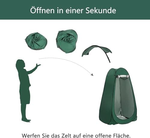 BREEZENEST Pop Up Camping Tent 2-3 Person, Waterproof Windproof Instant Pop-Up Tent 4 Season Portable Privacy Tent for Camping Hiking Outdoor Shelter with Carry Bag (Army Green) — view 3