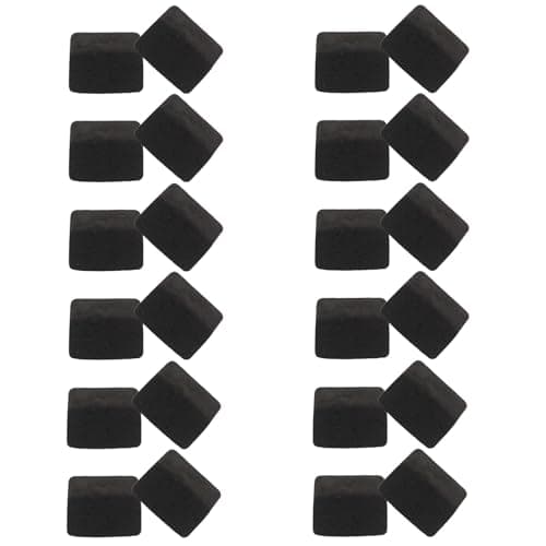 Tofficu 24pcs Square Charcoal Tablets for Incense Burner and Reusable Hand Warmer, Portable Smokeless Charcoal Blocks in Black, Modern Design for Travel and Indoor Warming