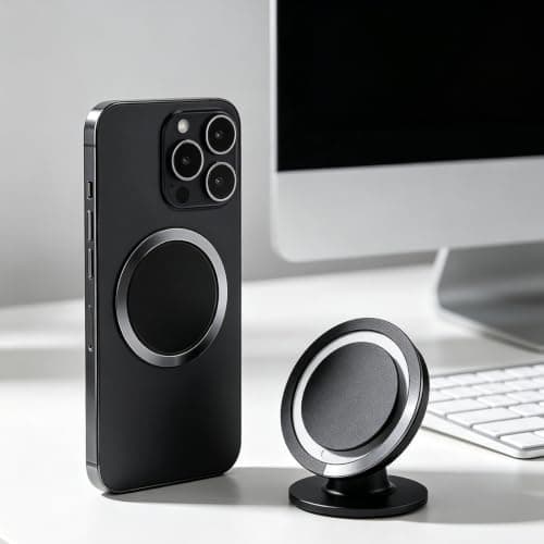 3 PCS Black Universal Metal Ring Stickers, Magnetic Ring Adapters, Compatible with Smartphone Series, Widely Fit for Most Mobile Phones, Practical Magnetic Phone Accessories for Daily Use — view 6