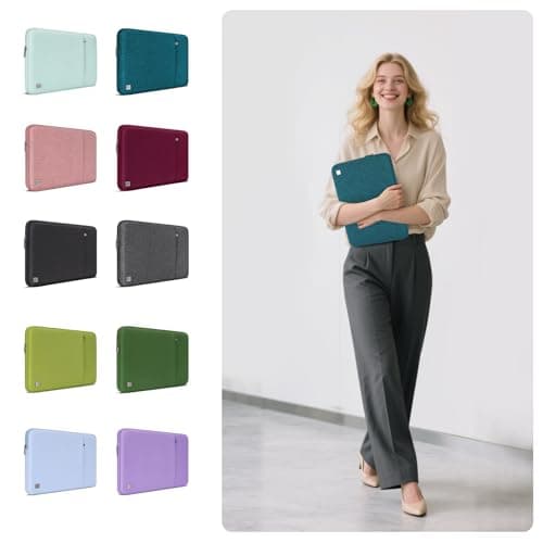DOMISO 17 inch Laptop Sleeve Protective Case Cover Compatible with 17-17.3 inch HP Dell ASUS Lenovo Chromebook,Waterproof Computer Cases Bag,Teal — view 5