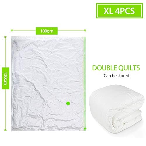 Opaza Extra Large 4 Packs Vacuum Storage Bags, Jumbo [130 x 100 cm] Airtight Space Saver Compression Bags XXL for Clothes,Duvets,Bedding — view 4