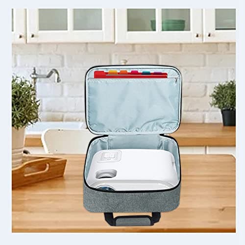Oaqmvgin Projector Bag with 3 Front Pockets Inner Zipper Pocket for Manuals — view 4