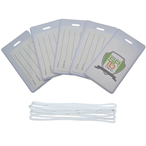 Specialist ID 5 Pack Of Slim And Sturdy Backpack/Luggage Id Bag Tags With Worm Loops One Size White — view 4