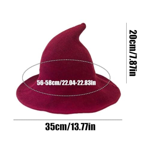 Halloween Witch Hat,Knitted Wide Brim Foldable Costume Hat,Cosplay Party — view 5