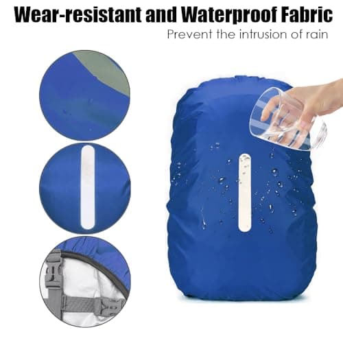 LICQIC Waterproof Rain Cover for Backpack, Reflective Rucksack Rain Cover for Outdoor, Hiking, Camping, Traveling, Cycling — view 4