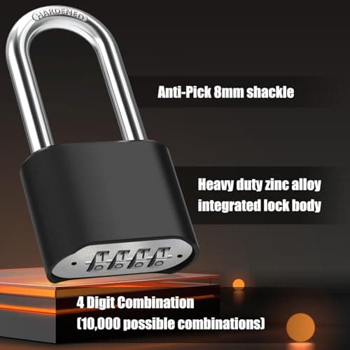 Diyife Heavy Duty Combination Padlocks, 51.5mm Large Size, Weatherproof — view 4