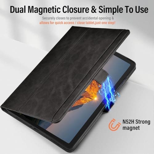 AsileCuir Case for Samsung Galaxy Tab A11+ Plus/A9+ Plus 5G 11", Black — view 5