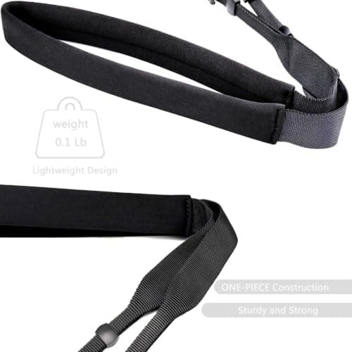 Camera Neck Straps Thin,Small Compact Camera Strap,Binoculars Strap with Quick Release Buckle,Washable,Soft Padding,Black — view 3