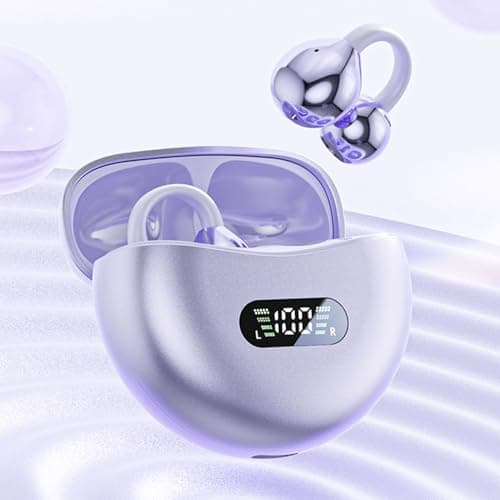 Cryfokt AI Language Translation Earbuds Translator Device Lightweight Portable Earbuds for Travel Business Learning, Supports 144 Languages (Purple) — view 5