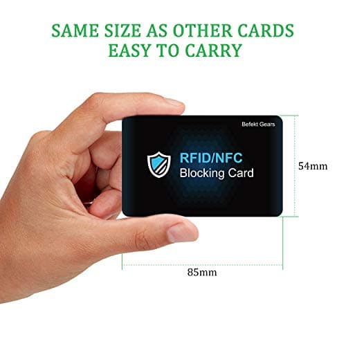 Befekt Gears RFID/NFC Blocking Card 2 Pack,Anti-Theft Credit Card Protector — view 4