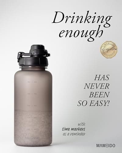 MAMEIDO Water Bottle with Straw 1 L (Urban Taupe) — view 2
