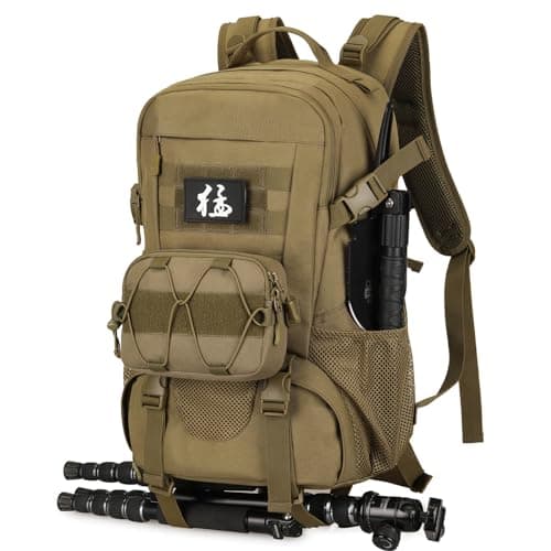 YuanWen Tactical Backpack 40L Hiking Backpack Military Rucksack Motorcycle Backpacks Molle Army Daypack Bag for Men Women Travelling Cycling Camping Trekking Hunting Fishing Camouflage — view 6