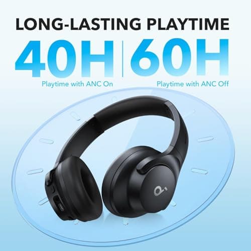 soundcore Anker Q20i, Hybrid Active Noise Cancelling Foldable Headphones — view 6
