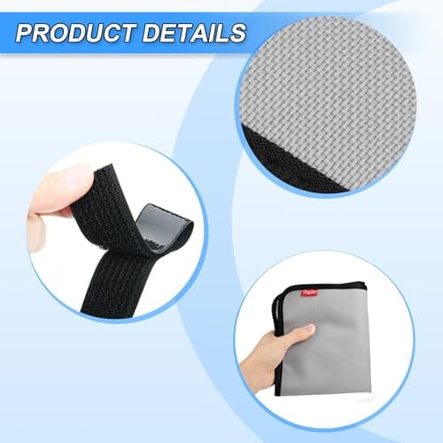 Airplane Seat Back Organizer & Storage, Airplane Tray Table Cover for Personal Items, Airline Seat Hanging Pockets Media Pouch,Reusable Travel Essentials,Fits Tablets,Cell Phone,Water Bottle (Grey) — view 5