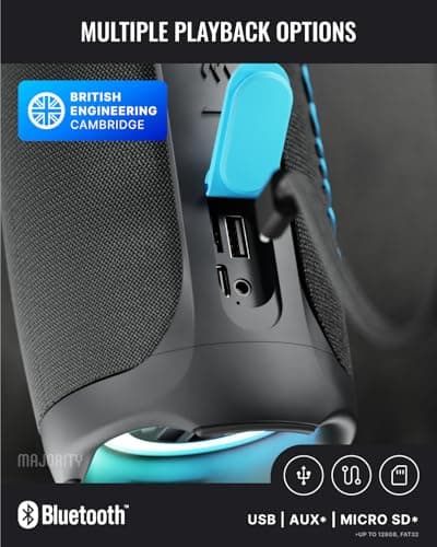MAJORITY Move 3 Portable Bluetooth Speaker Wireless | Dynamic LED Effects — view 6