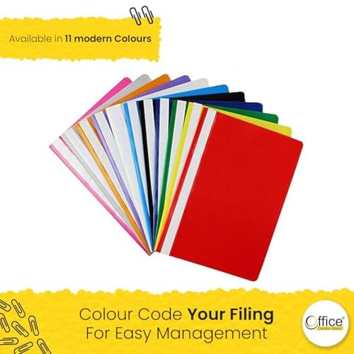 OFFICE CENTRE 1x Yellow A4 Project Folders, 2 Prong, Document Organiser — view 4