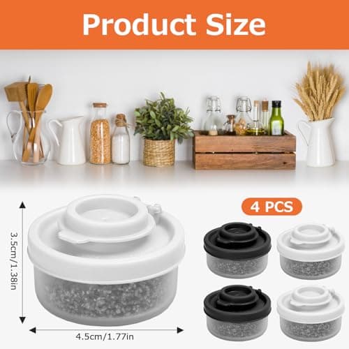 Salt and Pepper Shakers 4 Pcs Mini Travel Salt and Pepper Sets Travel Minis Camping Essentials Salt Pot with Airtight Lids Mini Seasoning Organizer for Camping Picnic Travel — view 2