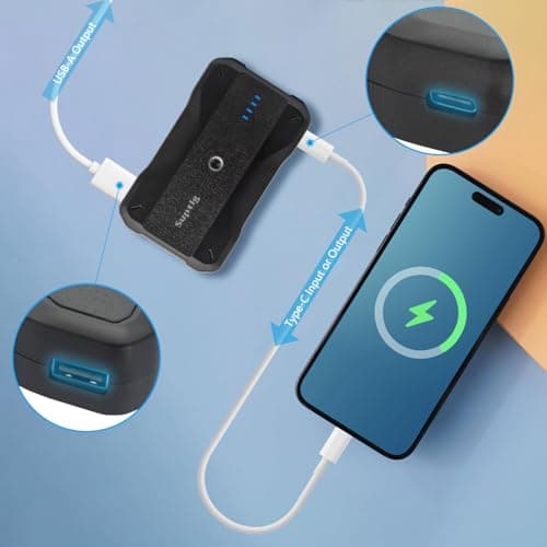 Suptig Portable Charger 9000mAh Battery Pack Power Bank Compatible for Gopro, Canon, Nikon, DJI osmo, Insta 360, Akaso More Camera, Phone etc. — view 5