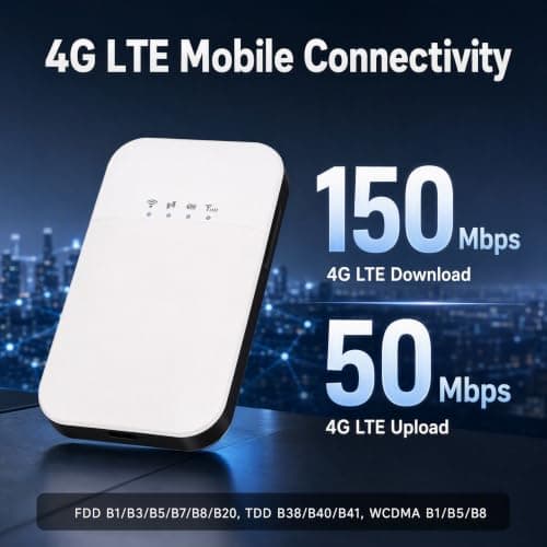 Garsent 4G LTE Mobile Hotspot, WiFi 6 2.4GHz 2100mAh — view 3