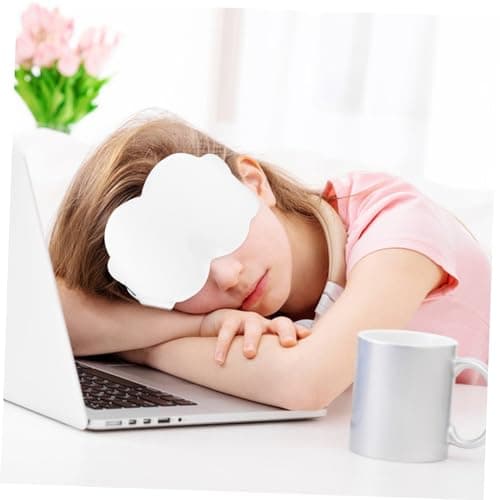 3D Contoured Sleep Eye Mask Adjustable Double Layer Beige — view 3
