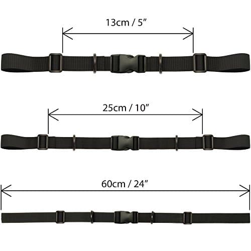 CampTeck U6839 Adjustable Chest Strap, for Backpack and Rucksacks - Replacement Nylon Chest Harness, Secures Shoulders Straps when Hiking, Running, Outdoor activities, Heavier Contents - Black — view 4