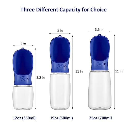WePet Portable Dog Water Bottle, 350ml, Leak Proof Puppy Water Dispenser with Drinking Feeder for Pets Outdoor Walking, Hiking, Travel, Food Grade Plastic — view 3