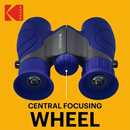 KODAK BCS100 Kids Binoculars 8x, Compact and Ergonomic Binoculars, Soft Rubber, Strap and Carrying Case Included - Blue, Ideal for Boys and Girls 3 to 12 Years, Outdoor Games and Observation — view 5