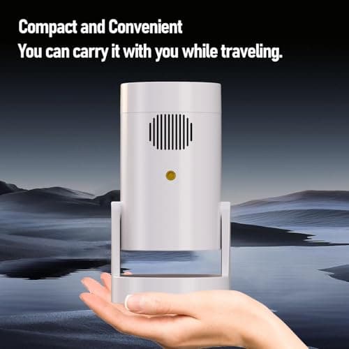 MENDUNER Mini Portable Projector with 6000mAh Rechargeable Battery, 1080P Supported Outdoor Movie Projector, 180° Rotatable Built in Speaker for Bedroom, Camping, Kids — view 5