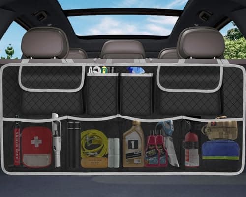 NEWFOM Car Trunk Organizer and Storage, Large Capacity Backseat Hanging Storage Accessories, Backseat Car Organizer for SUV/MPV/Truck (Gray)