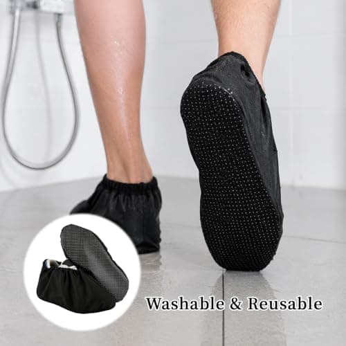 4 Pairs Reusable Waterproof Shoe Covers,Non-slip Dust-resistant Overshoes,durable Shoe Protector Covers,For Keeping Floors and Carpets Clean and Tidy,as Well as for General Cleaning Protecting Shoes — view 6