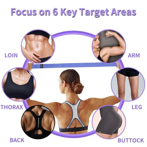 CEILIWEN Resistance Bands Set of 3, Long Fabric Resistance Bands with 3 Resistance Levels for Full Body Workout, Pull up Loop Bands for Women/Men Strength Training, Yoga, Pilate, Fitness — view 6