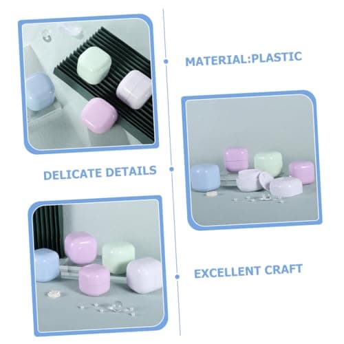 Beatifufu 4pcs 50g Refillable Cosmetic Jars, Plastic Cream Containers, Portable Travel Size Jars for Lotions and Moisturisers, Reusable Beauty Pots for Trip — view 5
