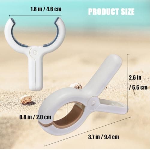 Beach Towel Clips for Sun Loungers 8 Pack, Large Sunbed Clips Pegs for Beach Towels Clothes Pin Quilt Drying Windproof Laundry Peg Hanging Beach Pool Chairs Sunlounger Essentials Accessories — view 3