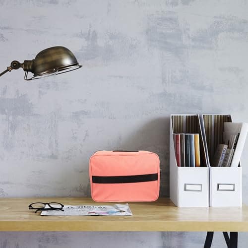 SOESFOUFU Pink Multi Layer File Storage Box with Lock for Documents — view 5