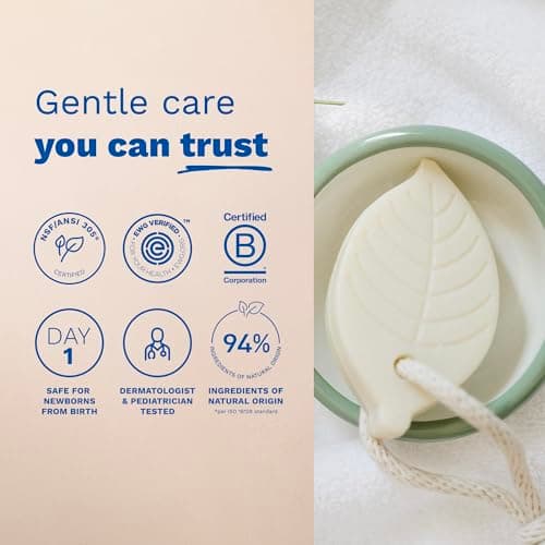 Mustela - Hair and Body Cleansing Bar - Solid Shampoo Bar Free of soap and Silicone and Sulfated Surfactant - Shampoo bar Made With Natural ingredients and Enriched With Avocado and Olive Oil- 75gr — view 6