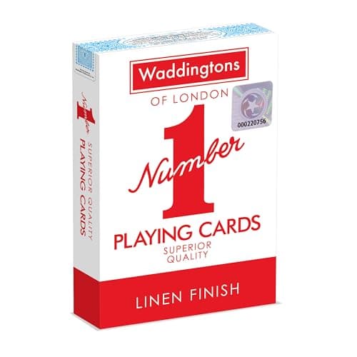 Waddingtons Number 1 Playing Card Game, play fish, slap jack, crazy eights and rummy, Great Travel Companion, Gifts and Toys for Boys, Girls and Adults-Single or 1 Deck of Cards in Red or Blue Colour — view 5