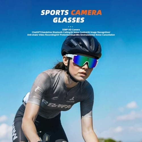 QQCHGOL 2026 4K Al Camera Glasses,8MP Smart Bluetooth Sport Cycling Eyewear — view 2