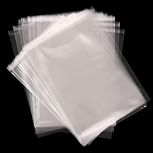 A4 Clear Self-adhesive Bags 100 Pack, 22x30CM Self Sealing Cellophane Display Bag/Sealable Bags, Food Safe, A4 Cello Bags OPP for Cookies,Cards,Envelopes,Pictures