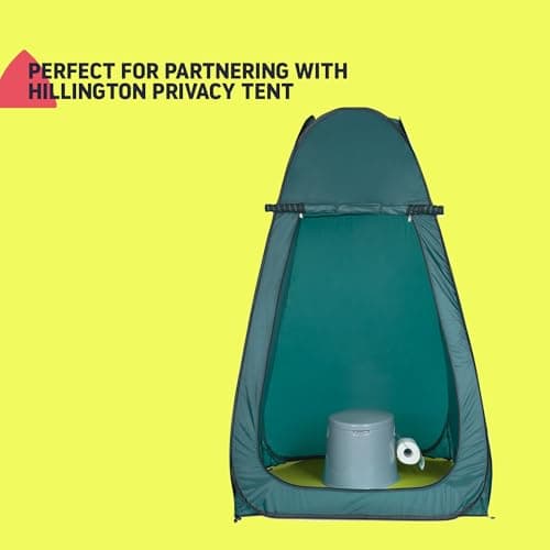Hillington 5L Camping Toilet with Lid - Compact Portable Toilet for Adults Includes Removable Bucket, Paper Holder and Carry Handles - Lightweight Portable Camping Toilet Travel Toilet for Outdoor — view 6