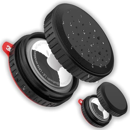 Airtag Case 2 Pack, IPX8 Waterproof with 3M Sticker, Hard PC Case, Ultra Light Small Airtag Mount for Car, Bike, Luggage