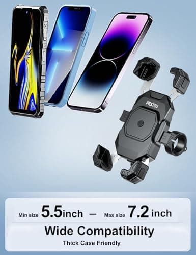 iMESTOU Motorcycle Wireless USB-C Charger Phone Mount — view 5