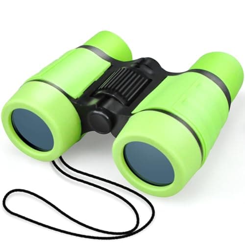 Toy Binoculars Green Kids Binoculars for 3-8 Year Old 4x30 High Resolution ChildrenBinoculars for Age 4 5 6 7 KidsBinocular Outdoor Toys for Boys Girls Birthday Present Gifts Age 3+